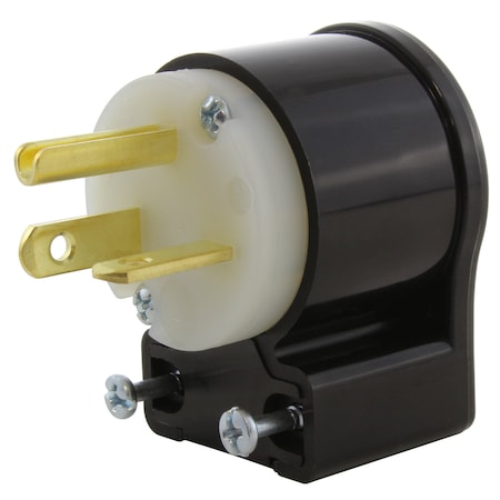 Ac Works Straight Blade Plug, 6-20P, 20 A, 250V AC, 2 Pole, Screw Terminals, Grounded ASE620P